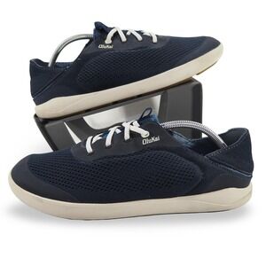 OluKai Moku Pae Slip-on Sneakers Mens 10.5 Navy 10472-DE18 Mesh Boat Shoes